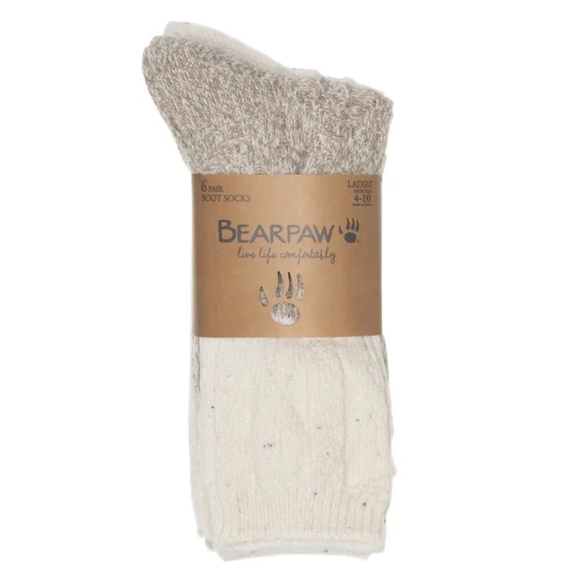 BearPaw Other - BEARPAW Women's Boot Sock, 6-pair